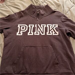 Victoria's Secret Black Quarter-Zip Pullover